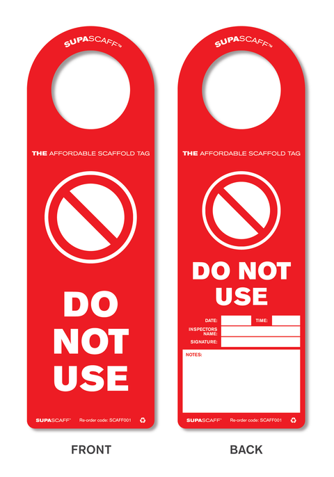 SUPASCAFF™ Scaffold Inspection Tag Pack