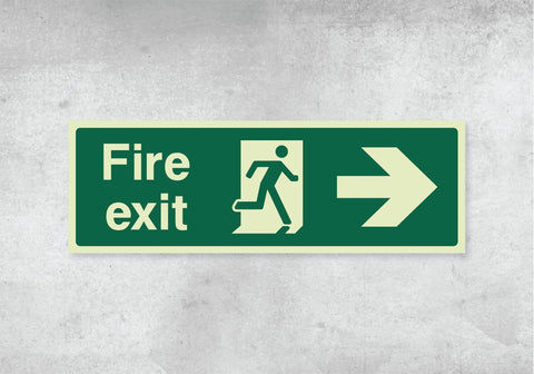 Photoluminescent Fire Exit Signs