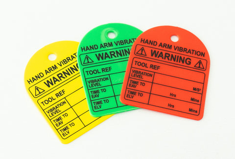 Hand Arm Vibration (HAV) Tags - 45x55mm