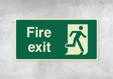 Photoluminescent Fire Exit Signage