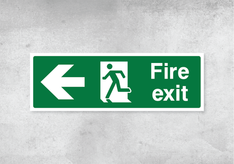 Fire Exit Left - Rigid PVC