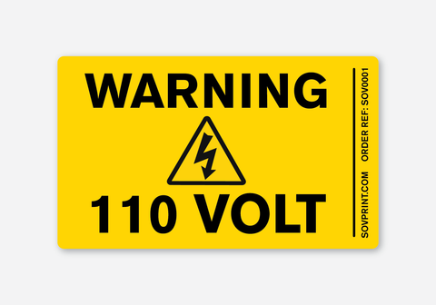 Warning 110 Volt - SOV0001