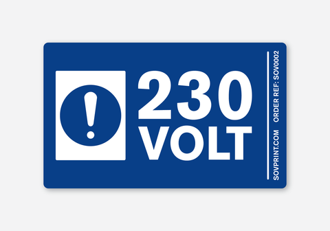 Caution: 230 Volt - SOV0002