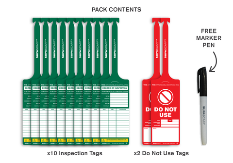 SUPASCAFF™ System Scaffold Inspection Tag Pack- SCAFF003