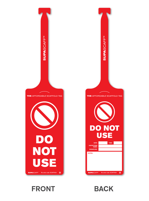 SUPASCAFF™ System Scaffold Inspection Tag Pack- SCAFF003