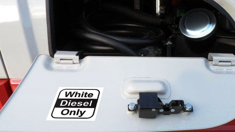 White Diesel Only Labels