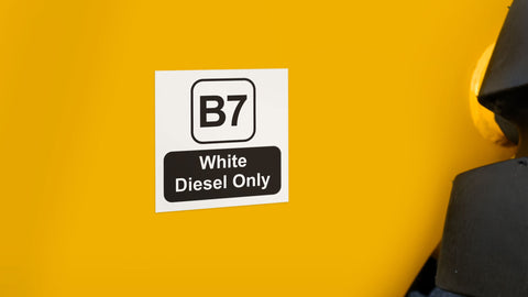 White Diesel Only Labels